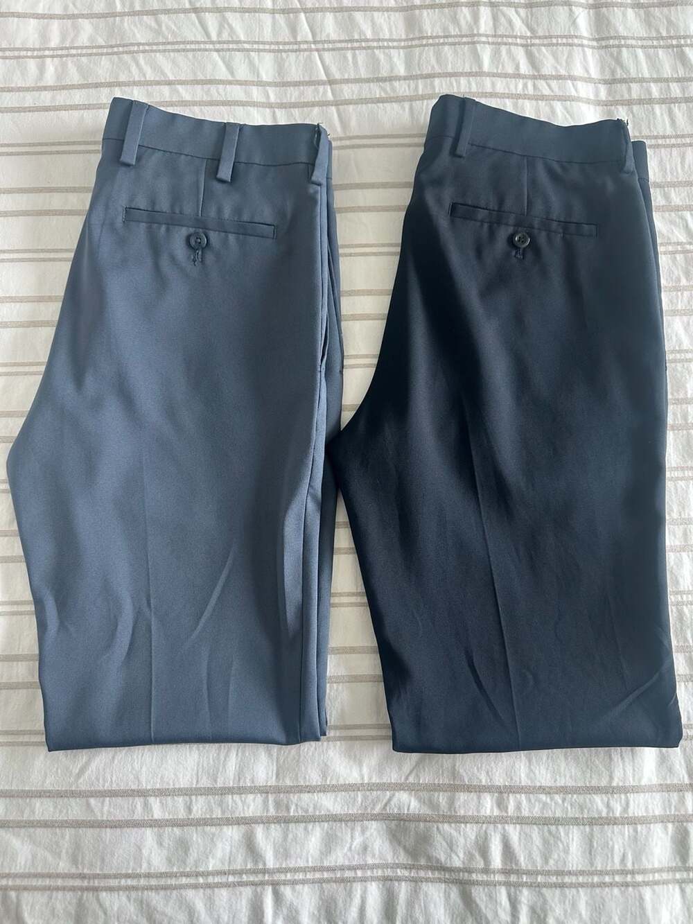 Louis Raphael Tailored Men's Dress Pants Gray and Navy Blue Size 32x32 Lot of 2